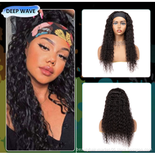 Top Selling  Bangs Headband Wig Headband Wig Synthetic Head Band Wig